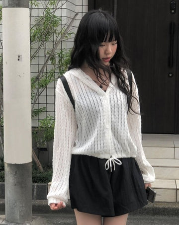 Pote Rouge Hood Strap Cardigan
